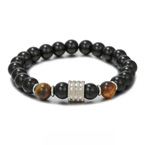LANMUYINNUO Obsidian Bracelets Unisex
