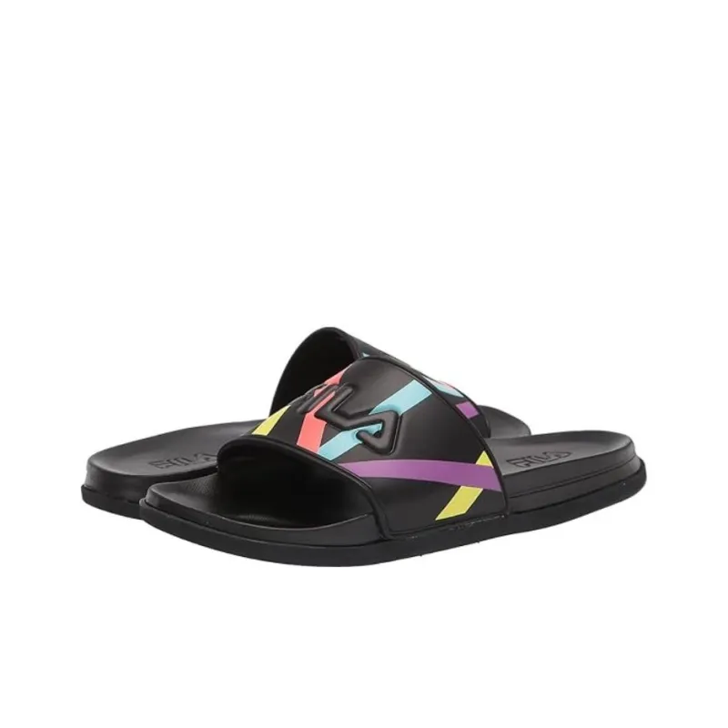 FILA DRIFTER Slip Resistant Abrasion Resistant Slide Slippers Women's Black-3