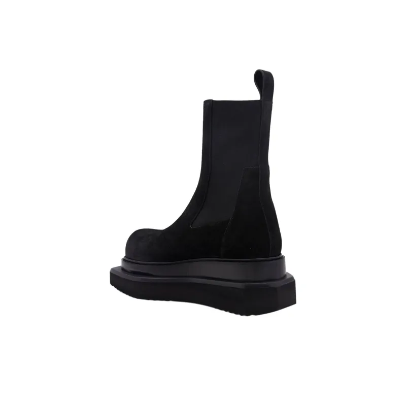 RICK OWENS/RO Strobe Beatle Turbo Cyclops Short Chelsea Boots Women's Black-2