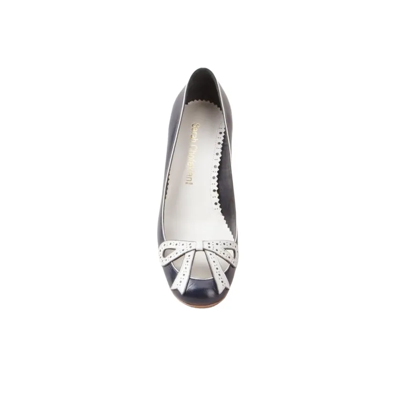 Sarah Chofakian Audrey Slim Heel High Heels 5.5cm Women's Dark Blue-4