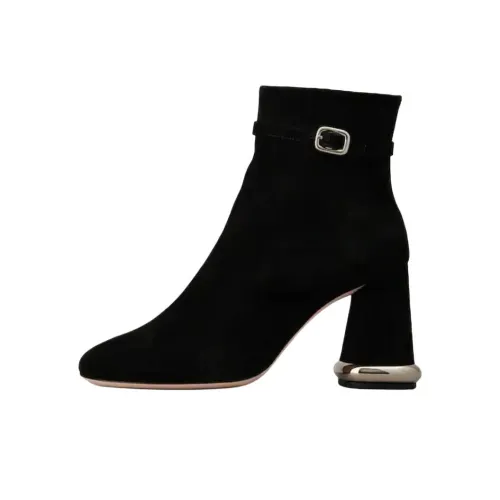Roger Vivier Viv' Podium Ankle Boots 8.5cm Women's Black