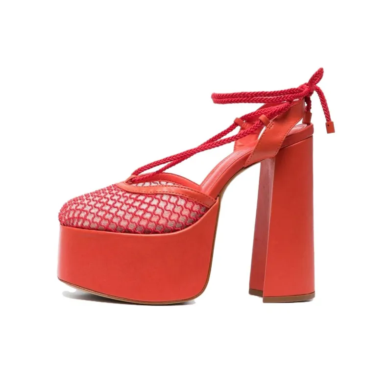 Schutz Mesh 150mm Leather Sandals-0