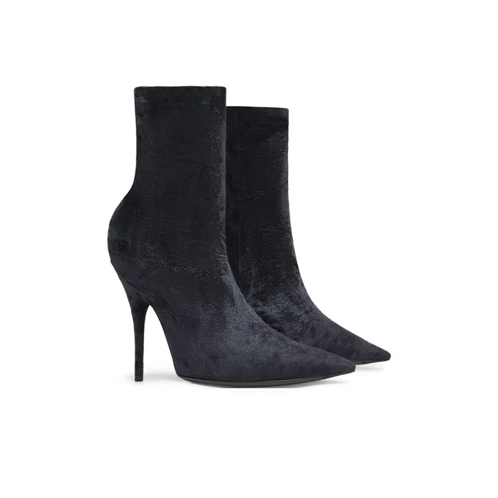 Balenciaga Knife Ankle Boots 11cm Women's Black-2