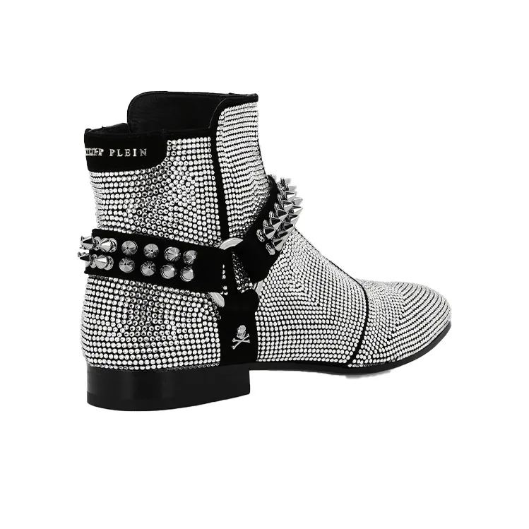 PHILIPP PLEIN Casual Ankle Boots Men's White-3