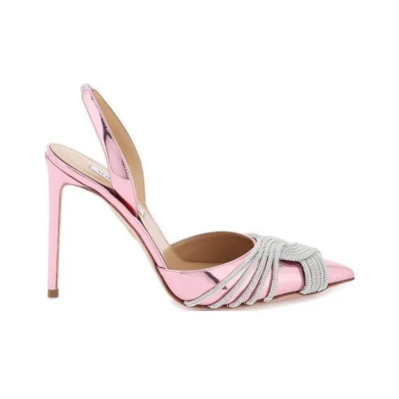 AQUAZZURA Gatsby Sling 75mm Leather Pumps-1