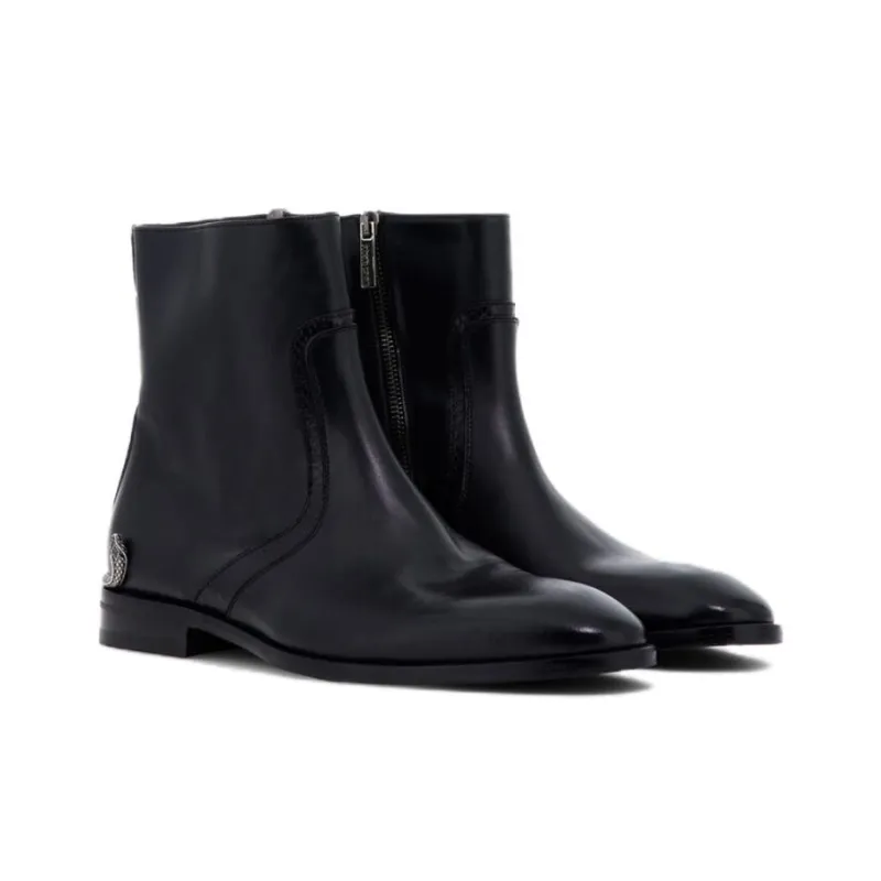 Roberto Cavalli Ankle Boots Men's Black-2