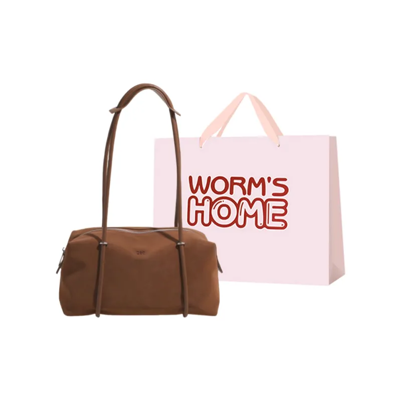 Worm's Home Suede Shoulder Bag Women's Multicolor-0