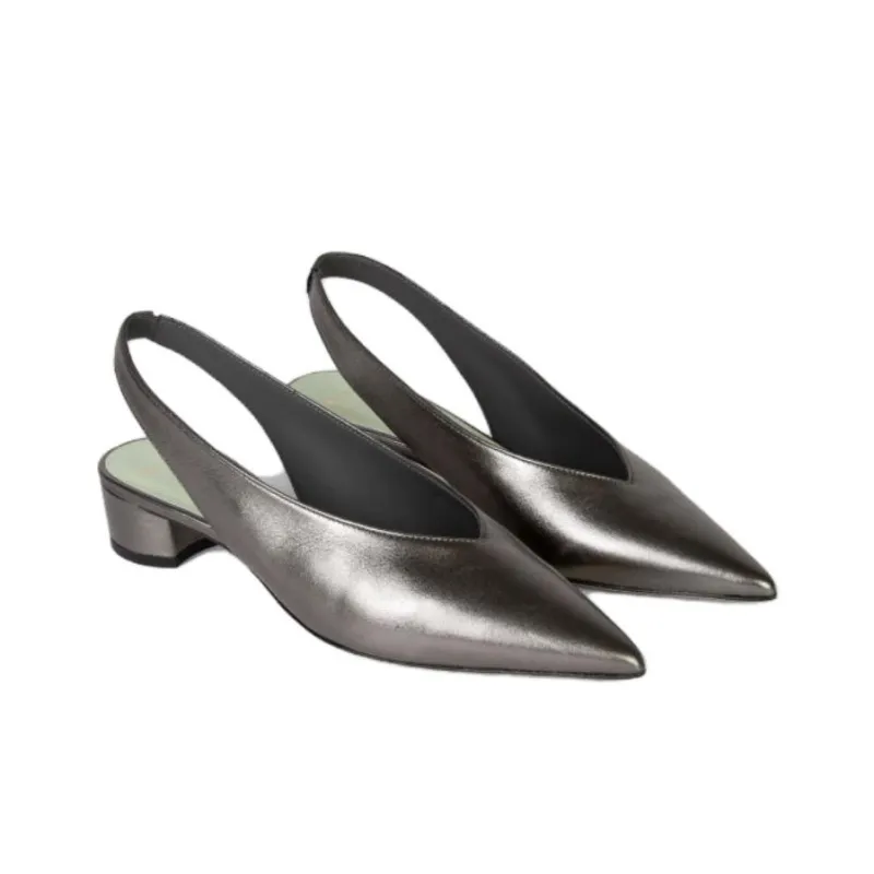 Paul Smith Enid Chunky Heel High Heels Women's Silver-2