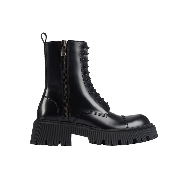 Balenciaga Tractor 20mm Zip Up Boot Black-1
