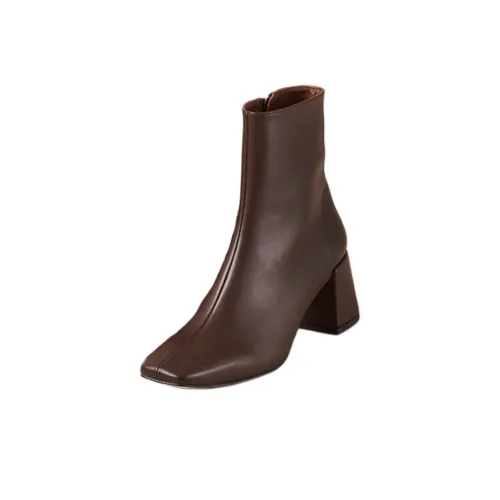 ALOHAS Watercolor Ankle boots Silver 6.5cm Women's Brown