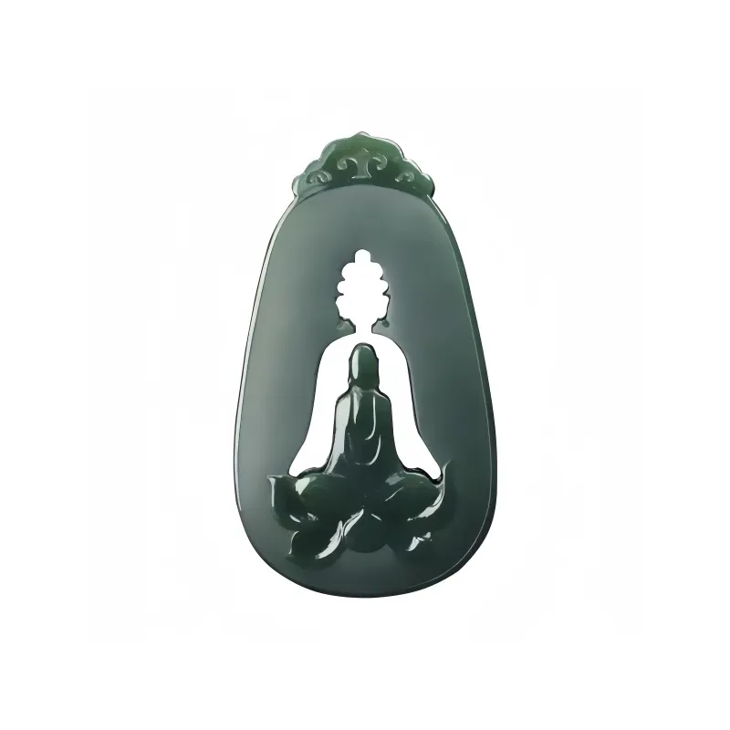 CUIYIN Hetian Jade Pendants Green Jade Unisex-0