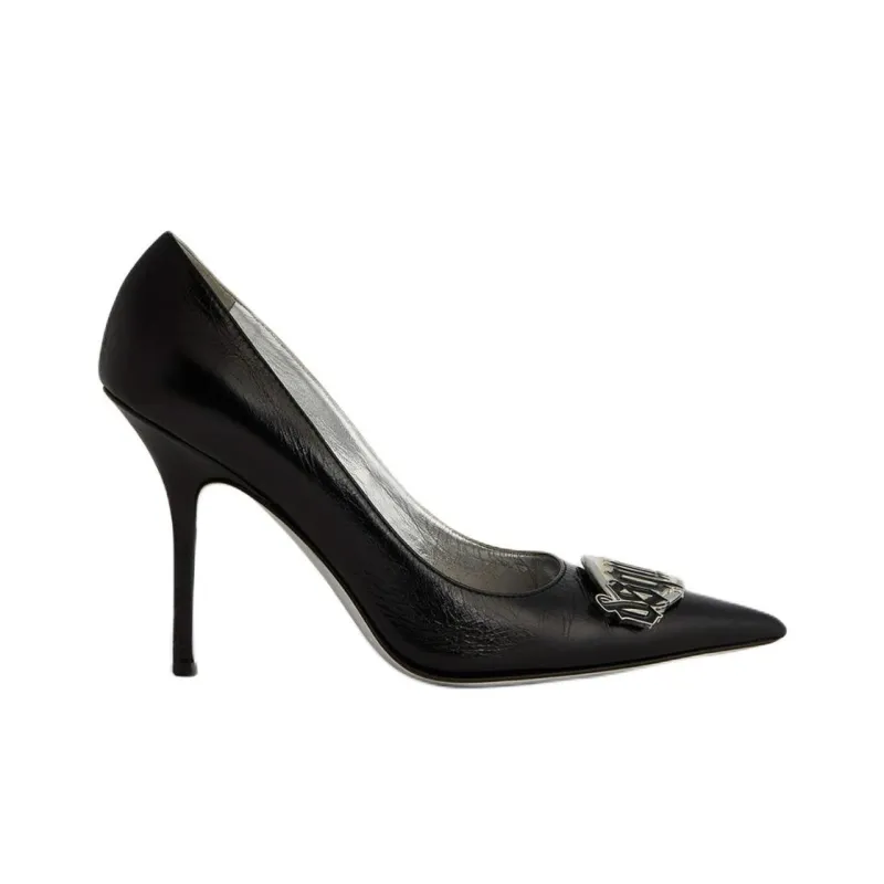 DSQUARED 2 Logo Plaque Pointed Toe Pumps-1