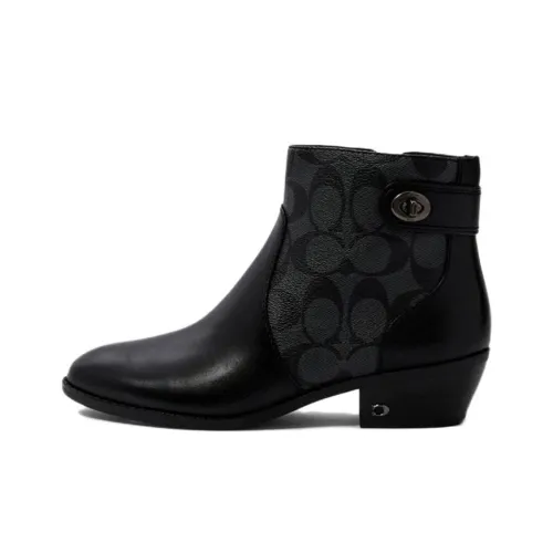 COACH Fashion Ankle Boots Women's Black