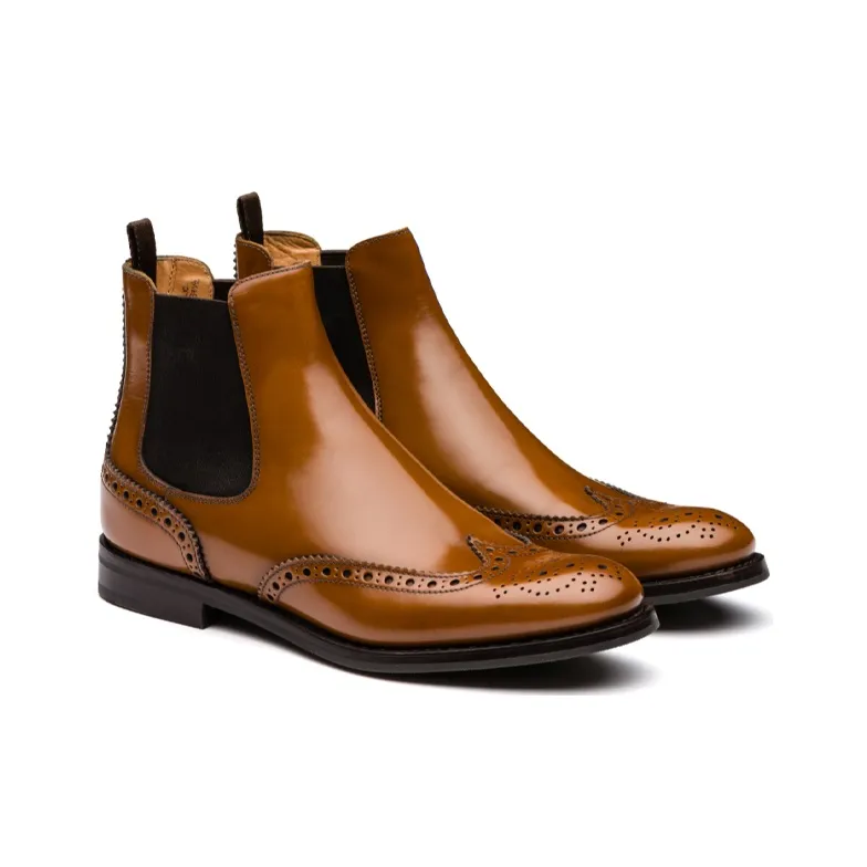 CHURCH'S Ankle Length Chelsea Boots Women's Brown-3
