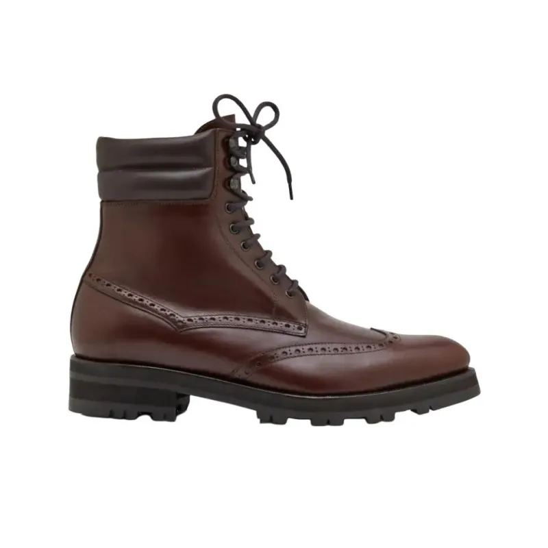 MANOLO BLAHNIK Sapele Ankle Boots Men's Brown-1