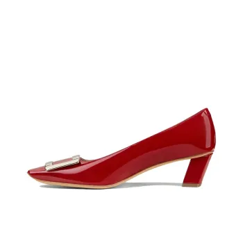 Roger Vivier Belle Vivier Chunky Heel High Heels Women's Red