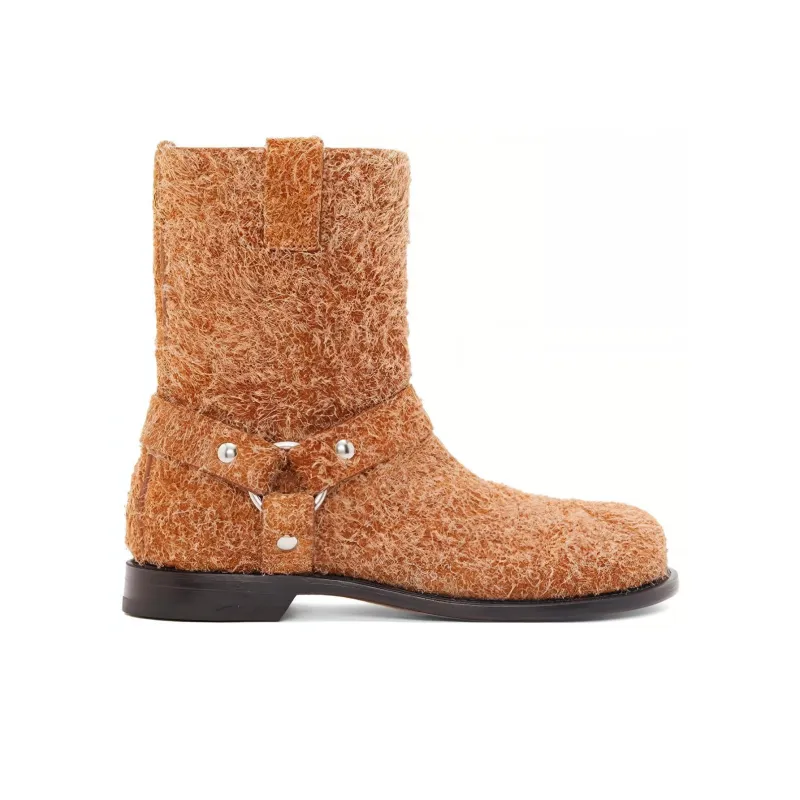 LOEWE Campo Ankle Boots 3cm Women's Tan-1