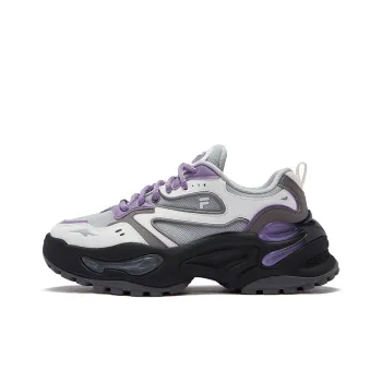 FILA FUSION EVA Gummies Abrasion Resistant Height Increasing Low Top Casual Shoes Women's Gray Purple