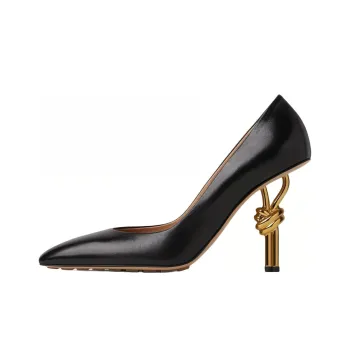 Bottega Veneta Knot Heel Slip On Pumps
