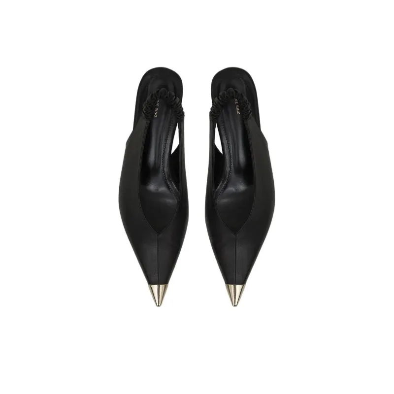 Anine Bing NINA Slim Heel High Heels 6cm Women's Black-4