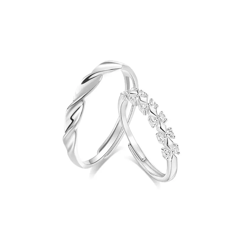 LUCA Sterling Silver Rings Unisex Gift Box Set #Sweet Love Confession-10