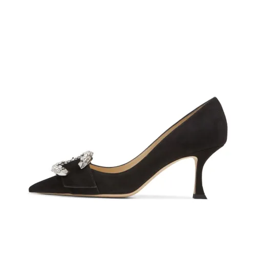 Jimmy Choo Melva Slim Heel High Heels 7cm Women's Black