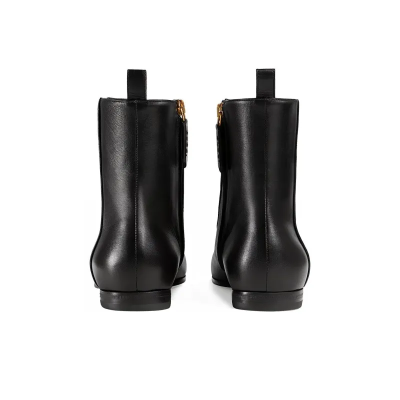 GUCCI Jordaan Leather Ankle Boot-5