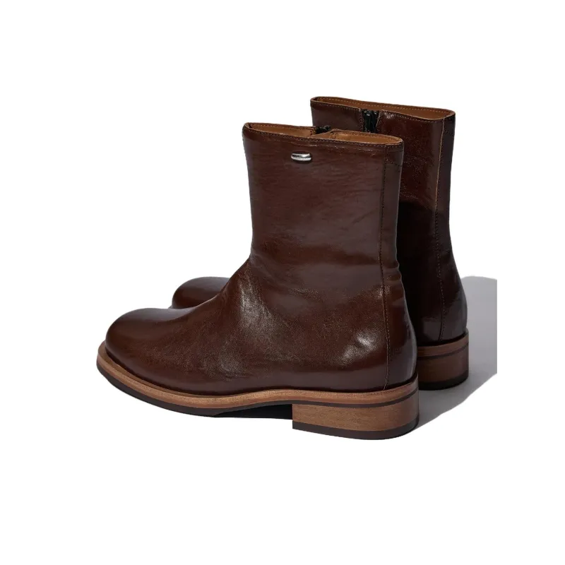 OUR LEGACY Square-toe Ankle Leather Boots-3