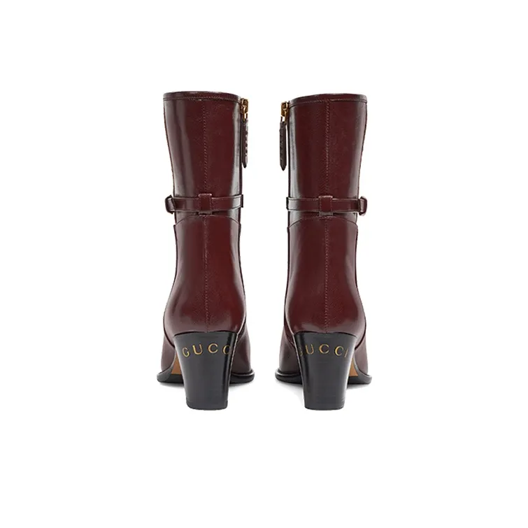 GUCCI GG Leather Boots-3