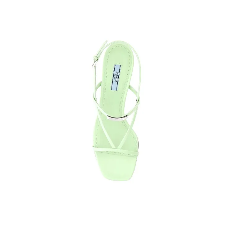 PRADA Slim Heel High Heels Women's Green-4