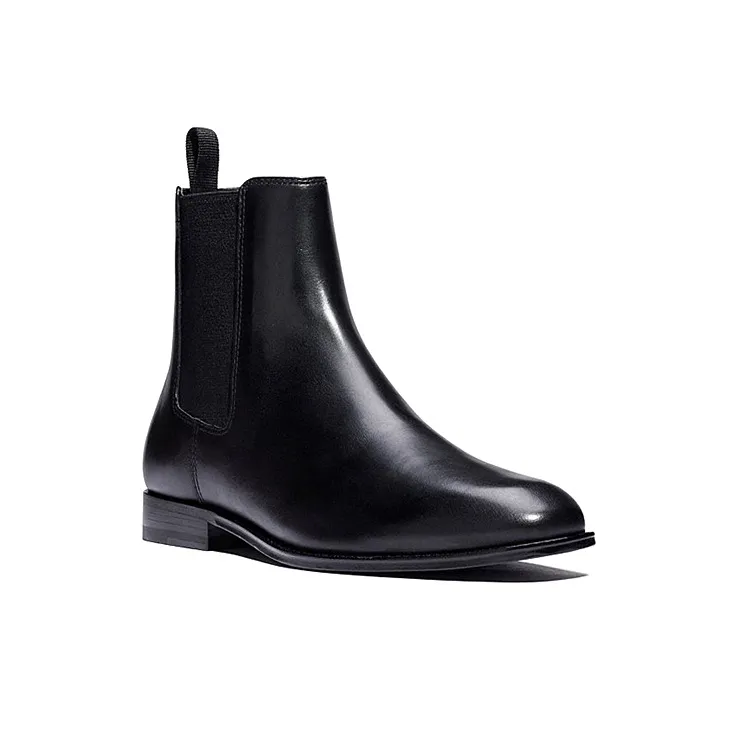 COACH Metropolitan Short Chelsea Boots Men's Black-2