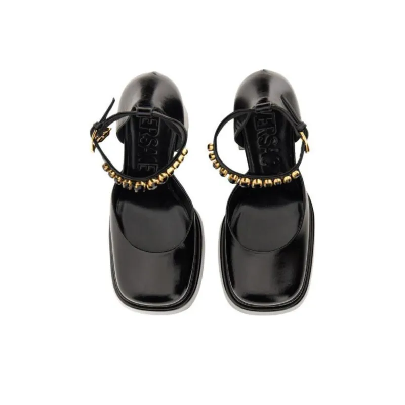 VERSACE Medusa-plaque Detail 155mm Pumps-5