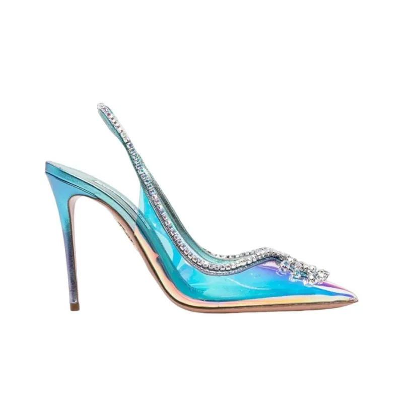 AQUAZZURA Slim Heel High Heels 10cm Women's Light Blue-1