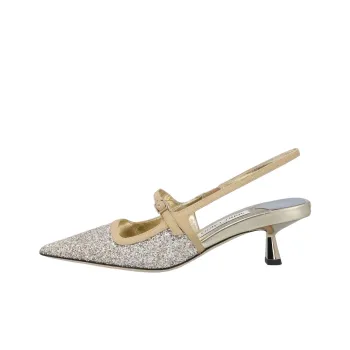 Jimmy Choo Didi Irregular Heel High Heels Women's Gold