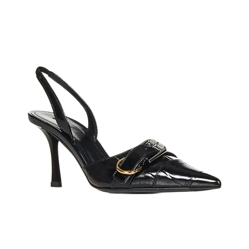 Givenchy Voyou Slim Heel High Heels 7.5cm Women's Black-1