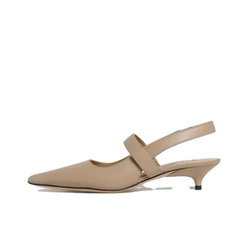 By Far Slim Heel High Heels 4cm Women's Beige-0