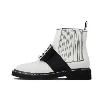Roger Vivier Viv' Rangers Ankle Boots Women's White