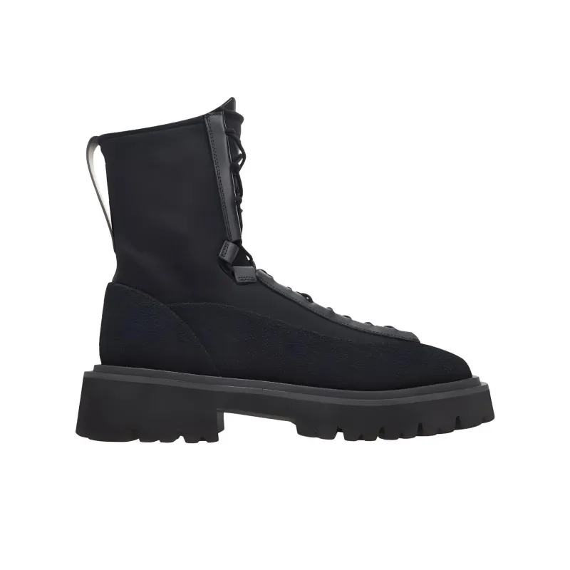FERRAGAMO Abrasion Resistant Short Outdoor Boots Men's Black-1