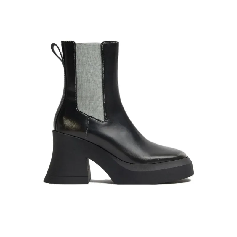 MIISTA Chelsea Boots 10cm Women's Black Gray Color-1