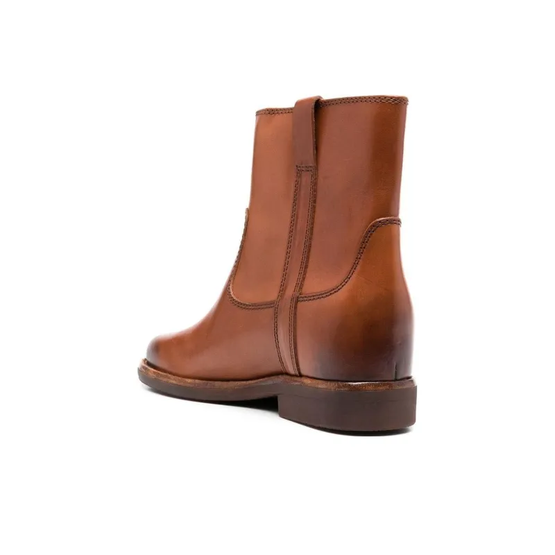 ISABEL MARANT Susee Leather Ankle Boots-4