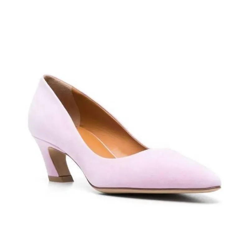 Chloe Spool Heel High Heels 5.5cm Women's Pink-3