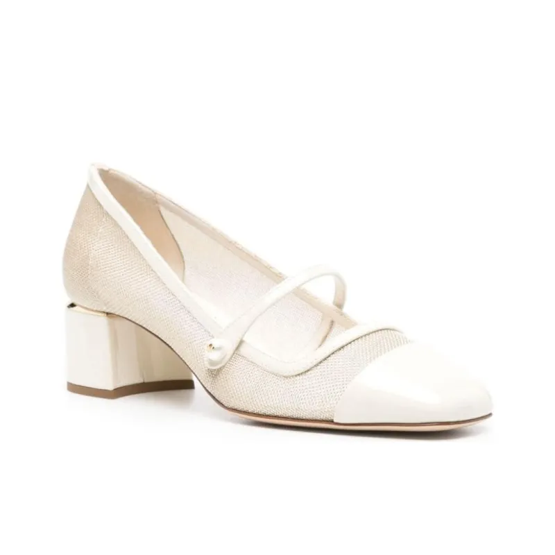 Jimmy Choo Elisa 45m Metallic-mesh Pumps-4