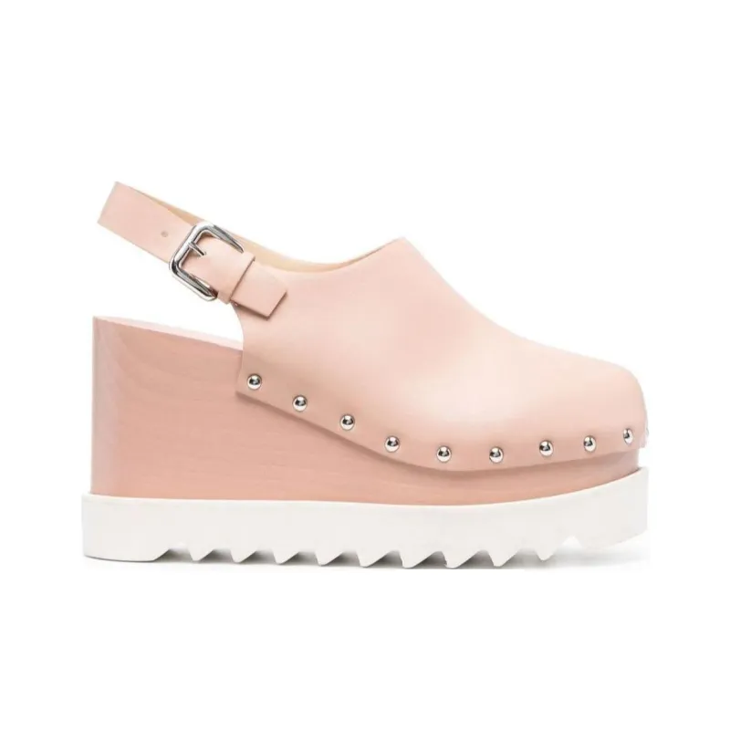 Stella McCartney Elyse Wedge Heel Casual Single Shoes Women's Pink-1