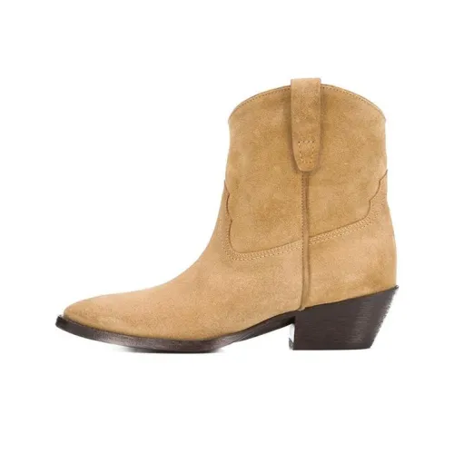 SAINT LAURENT Wyatt Ankle Boots Women's Light Umber
