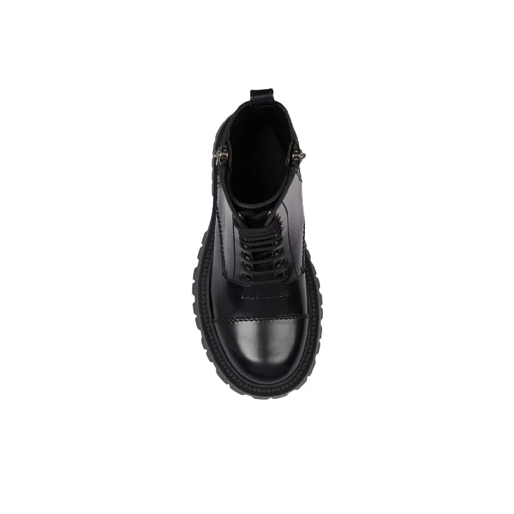 Balenciaga Tractor 20mm Zip Up Boot Black-4