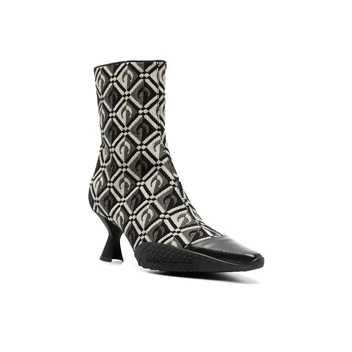 Marine Serre Pointed Toe Monogram Boots Women's-2
