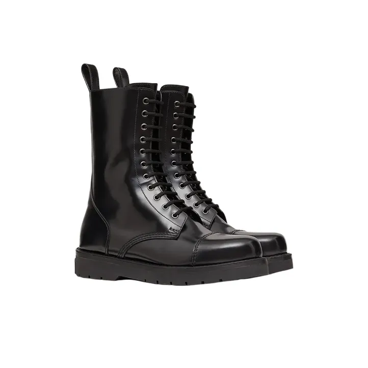 Valentino Round Toe Lace Up Boots-2