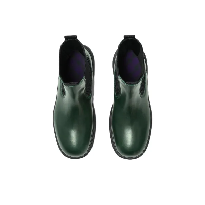 Burberry Round-toe Leather Boots-3