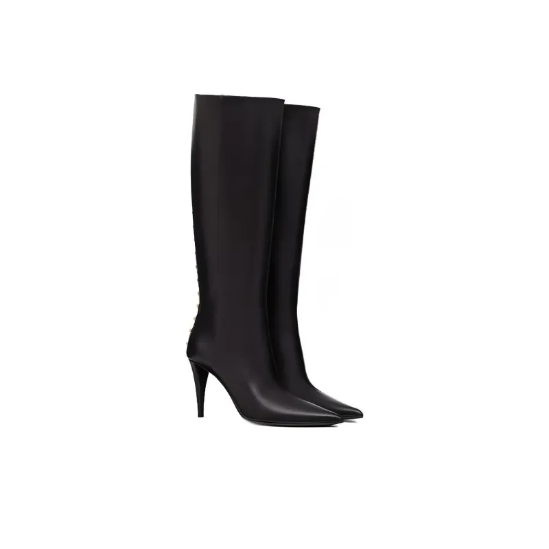 Valentino Garavani Rockstud Pointed Toe Boots Women's-1