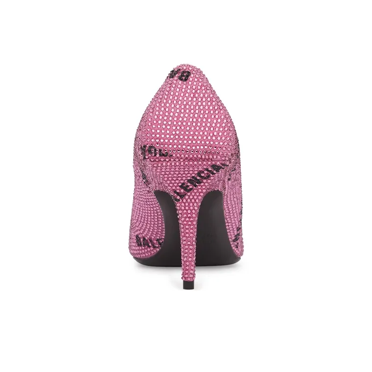 Balenciaga Knife Slim Heel High Heels 8cm Women's Pink-3
